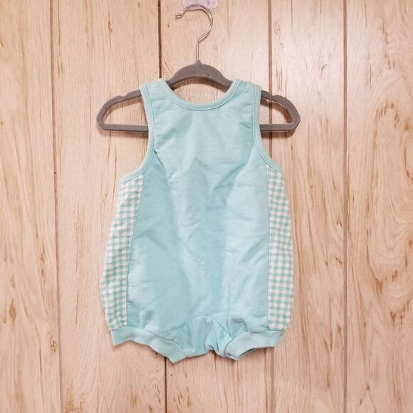 Honors Baby Light Blue Gingham Vintage Overalls 3-6M - Picture 2 of 4